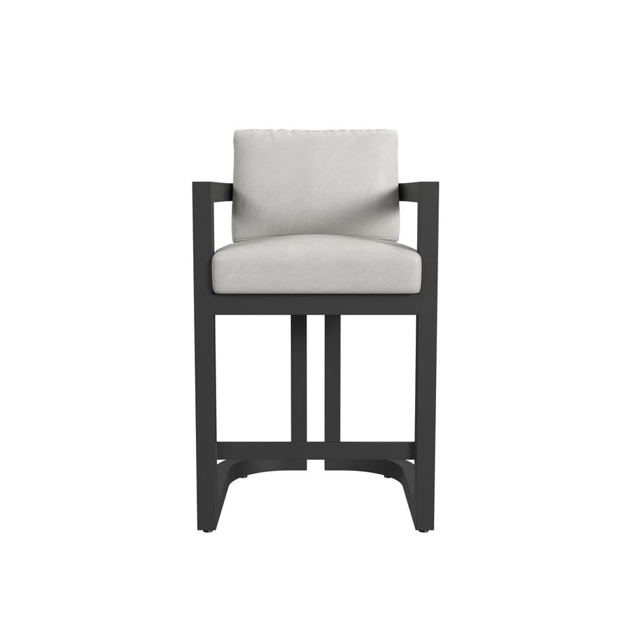 Outdoor Bar Stools Malibu Barstool in Cast Silver