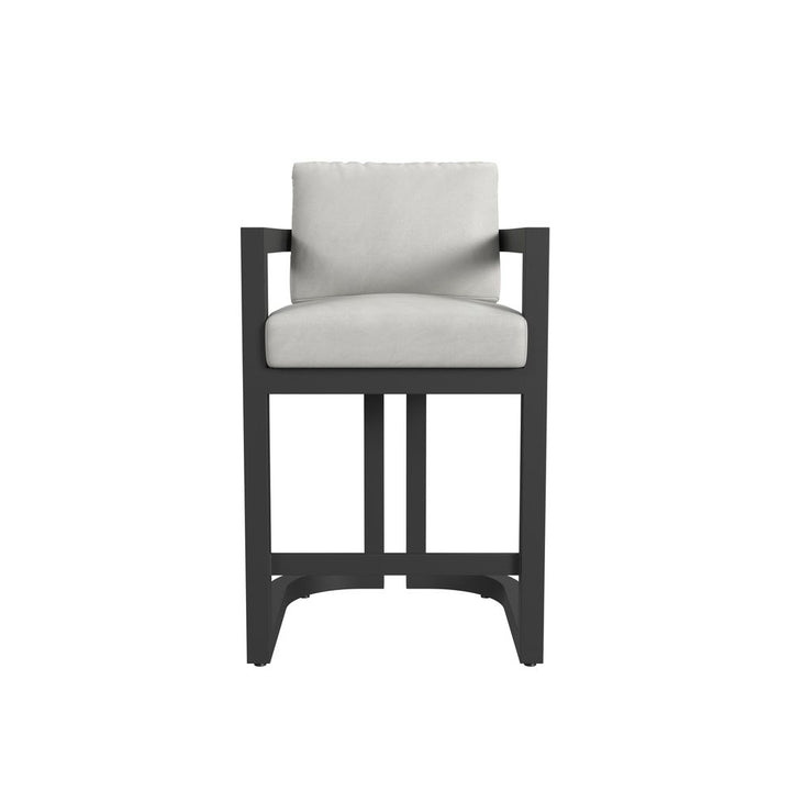 Outdoor Bar Stools Malibu Barstool in Cast Silver