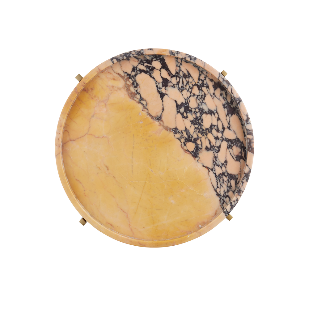 Side Tables Freya Purple Breccia Accent Table