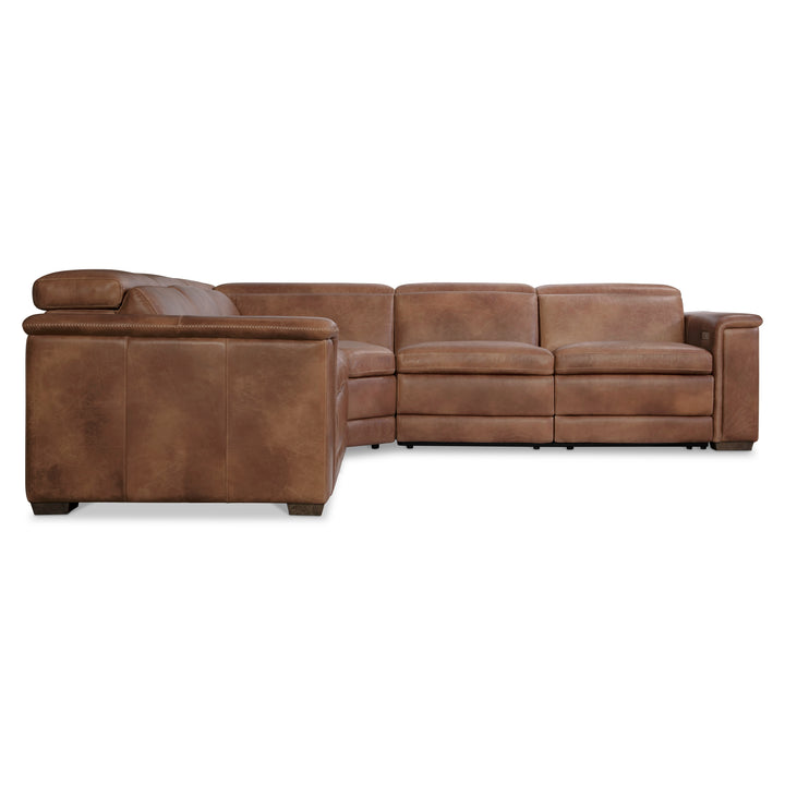 Lioni Leather 3-Piece Power Motion Sectional Recliner