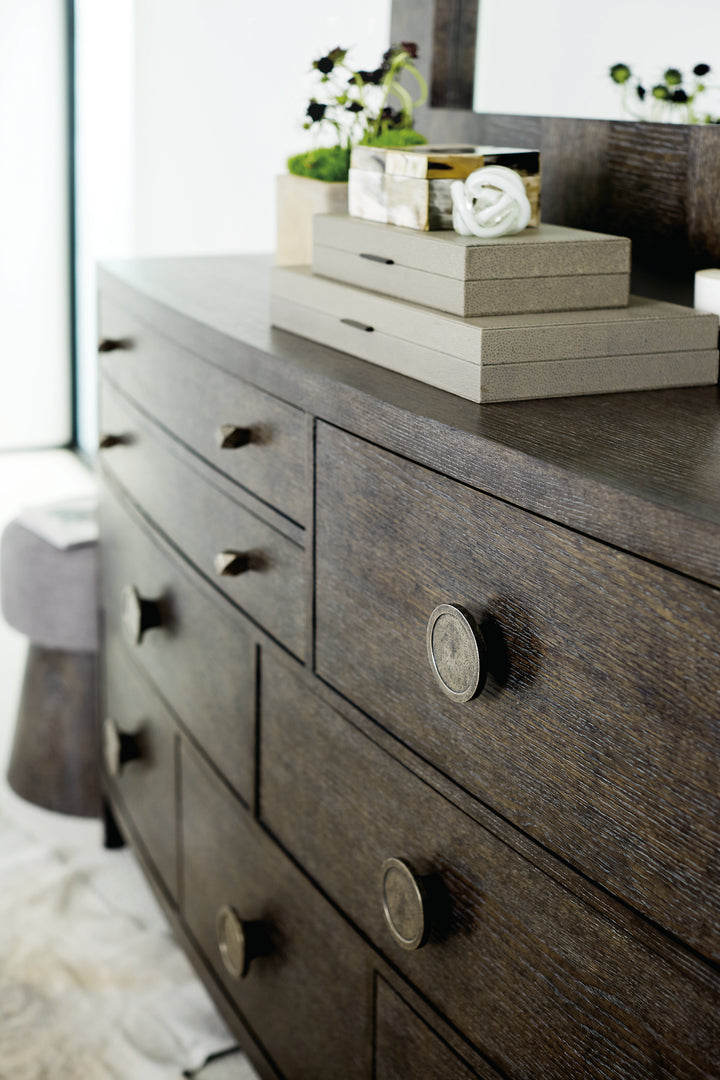 Cerused Charcoal Linea Dresser
