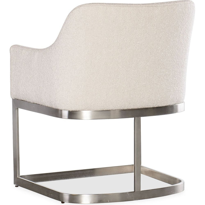 Dining Chairs Modern Mood Upholstered Arm Chair with Metal Base - Beige