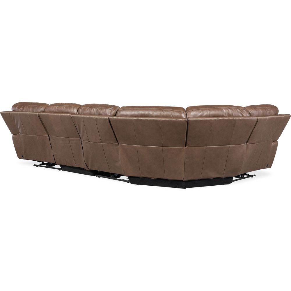 Torres 5 Piece Sectional with Power Recline & Power Headrest (Configuration 1) - Brown