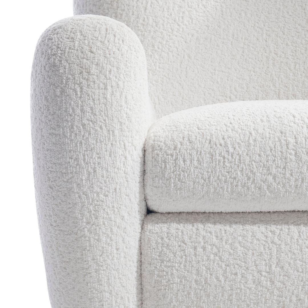 Silvi Fabric Swivel Chair, White