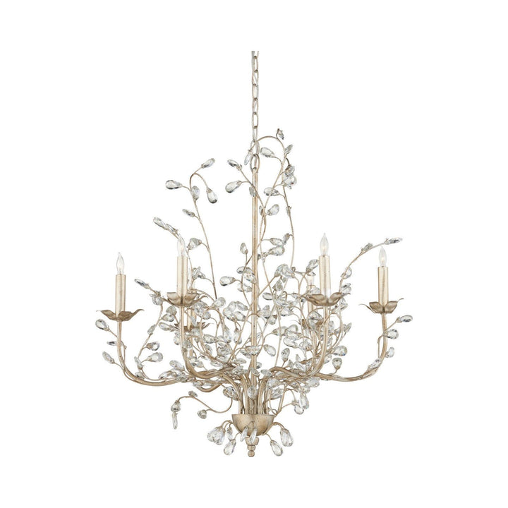 Crystal Bud Medium Silver Chandelier