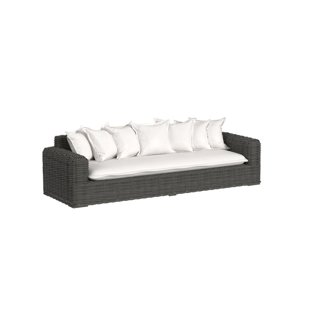 Outdoor Sofas and Sectionals Cabo Sofa in Soothe Pearl w/ Flange Welt