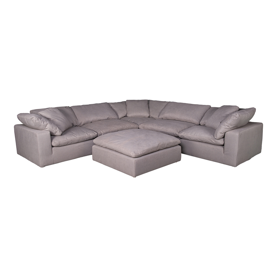Clay Modular Sectional Set-Moes-MOE-YJ-1003-29-SectionalsLight Grey-Classic L + Ottoman-36-France and Son