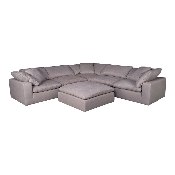 Clay Modular Sectional Set-Moes-MOE-YJ-1003-29-SectionalsLight Grey-Classic L + Ottoman-36-France and Son