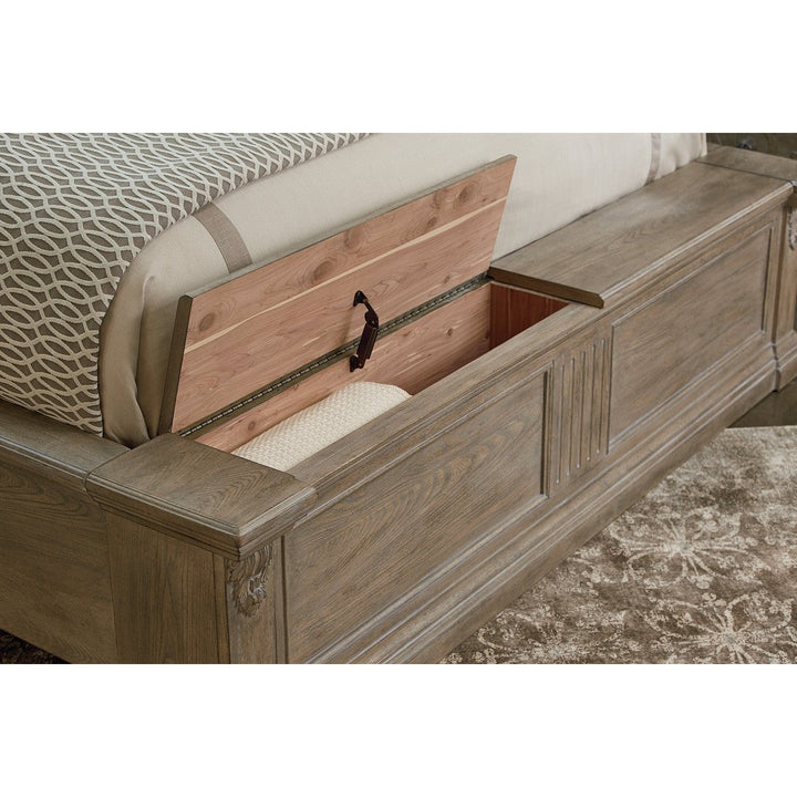 Arch Salvage King Chambers Panel Bed - Brown, Grey