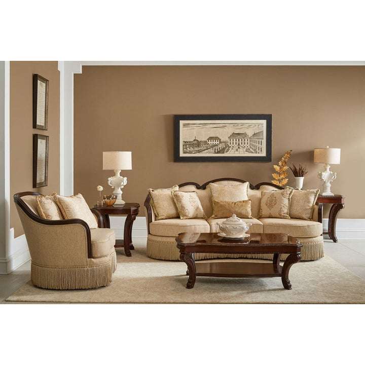 Giovanna Golden Quartz Sofa - Brown, Beige