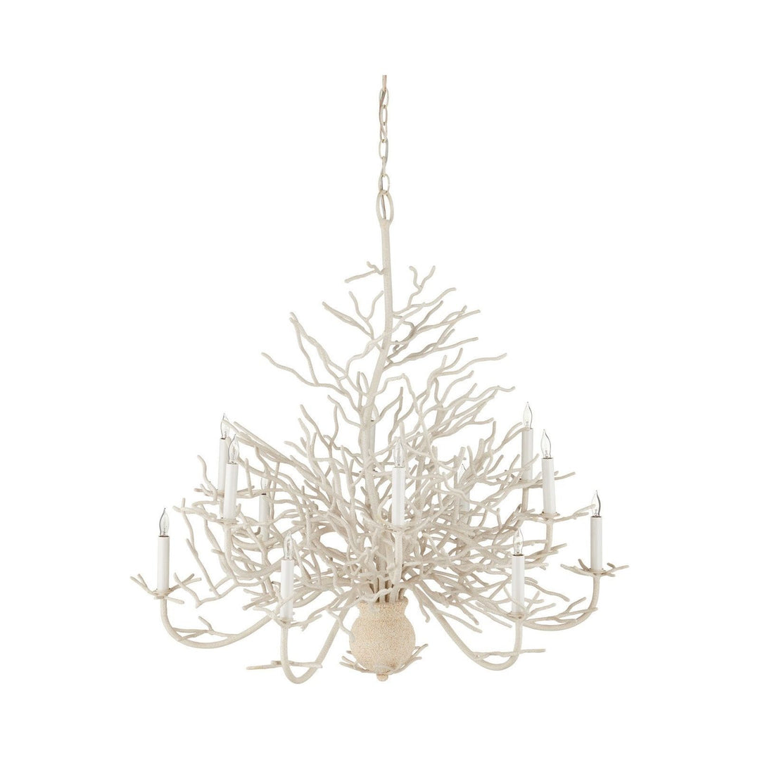 Seaward Large White Chandelier