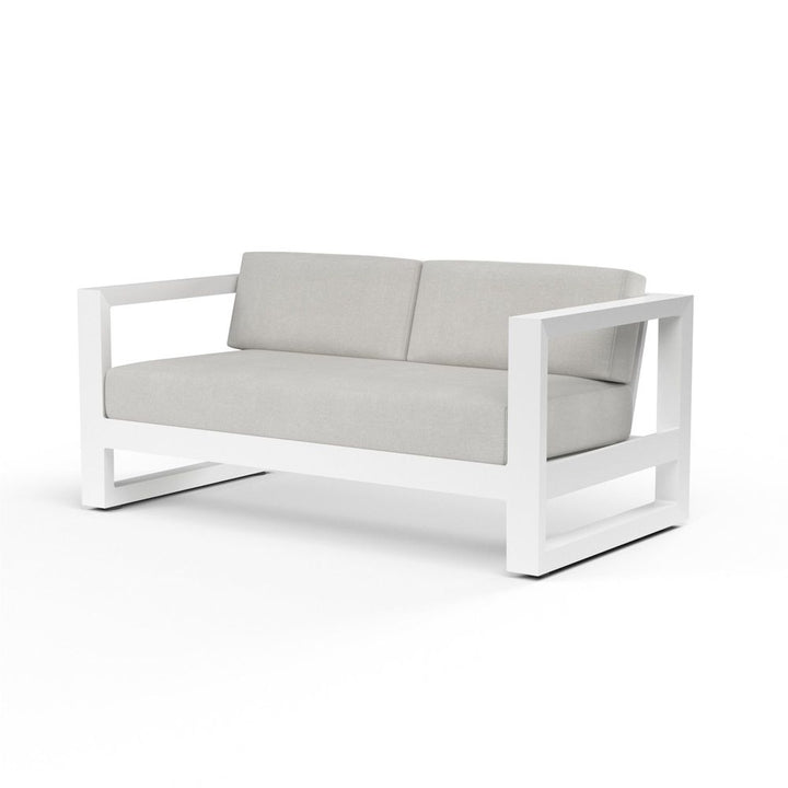 Outdoor Sofas and Sectionals Newport Loveseat in Cast Silver, No Welt