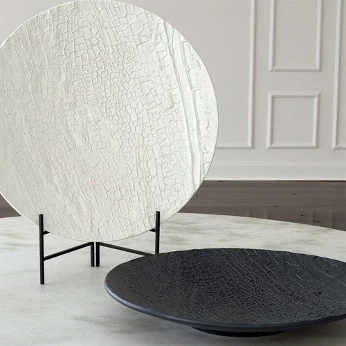 Tree Texture Charger-Matte White
