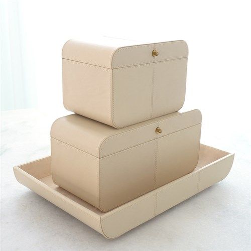 Curved Corner Box-Ivory-Sm
