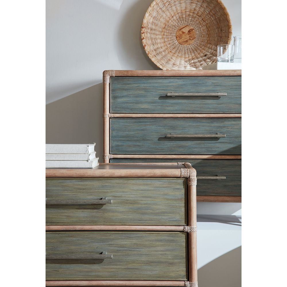 Retreat Pole Rattan Chest - Blues