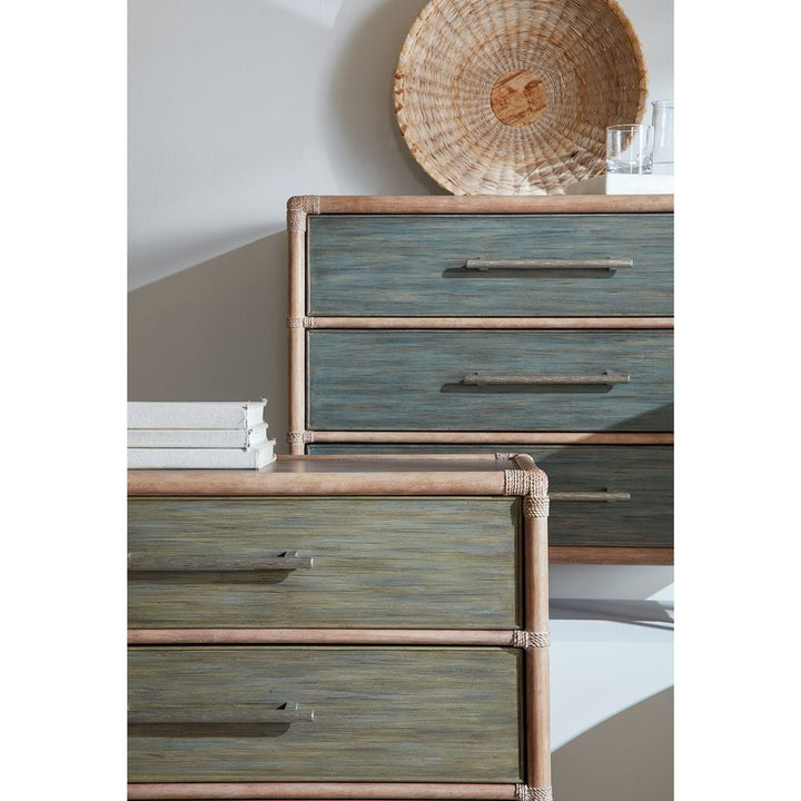 Retreat Pole Rattan Chest - Blues