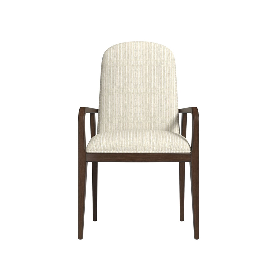 Verge Upholstered Arm Chair — Handcrafted Walnut