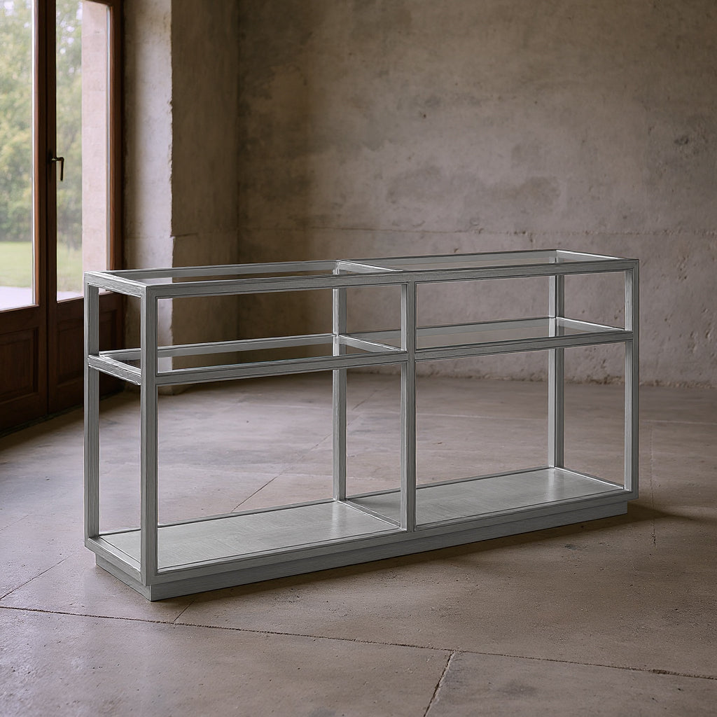 Glaze Console Table Vintage Blue