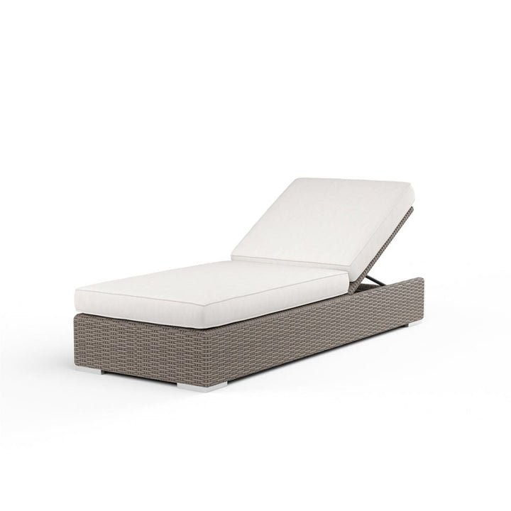 Outdoor Chaises Coronado Adjustable Chaise in Canvas Flax w/ Self Welt