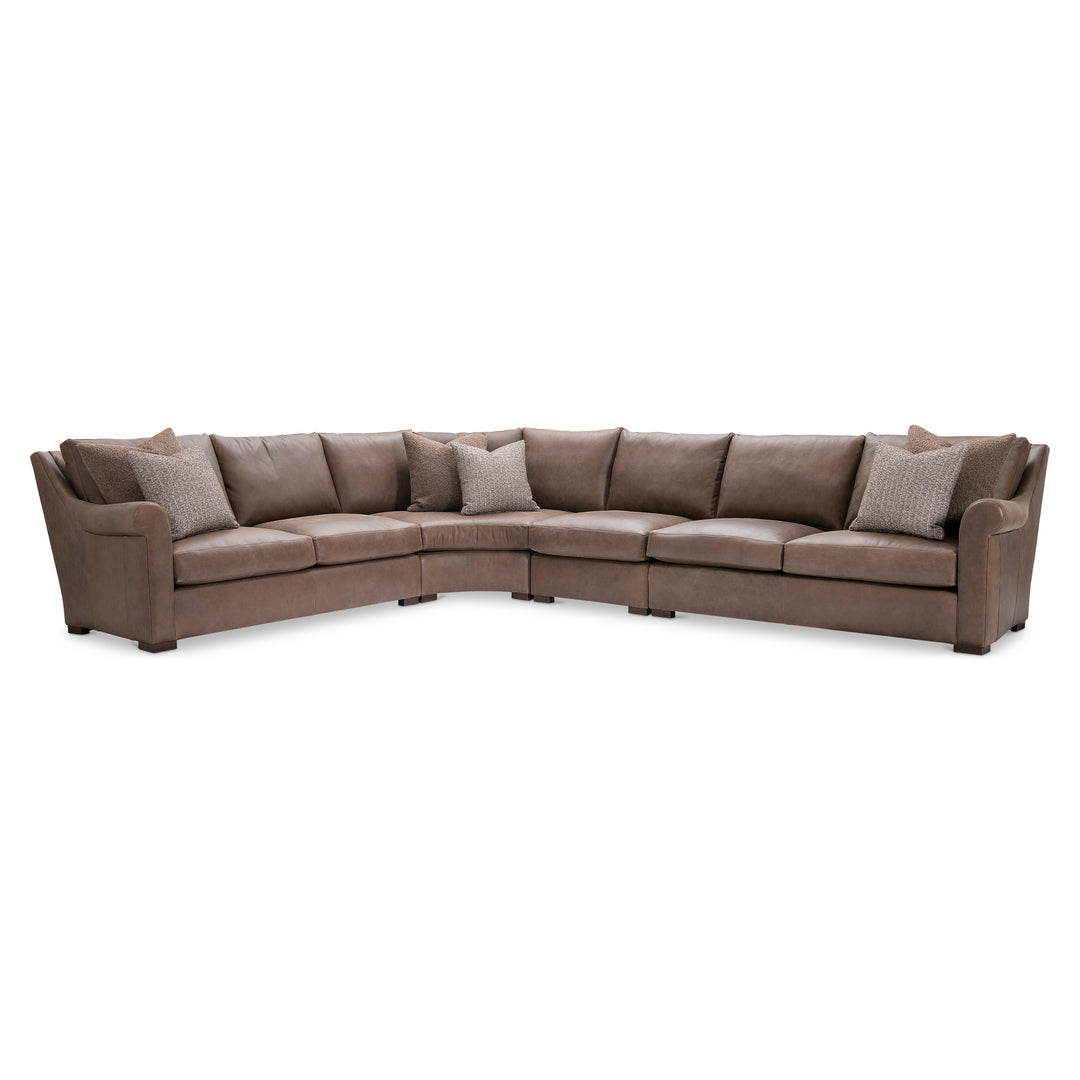 Keirnan 4-Piece Leather Sectional