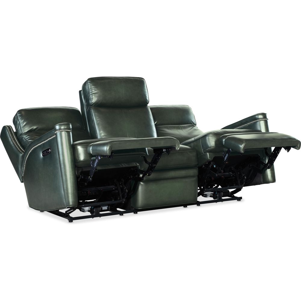 Sofas: Recliners Tennyson Power Sofa with Power Headrest - Green
