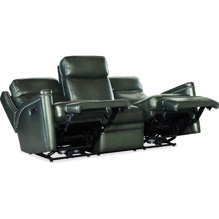 Sofas: Recliners Tennyson Power Sofa with Power Headrest - Green