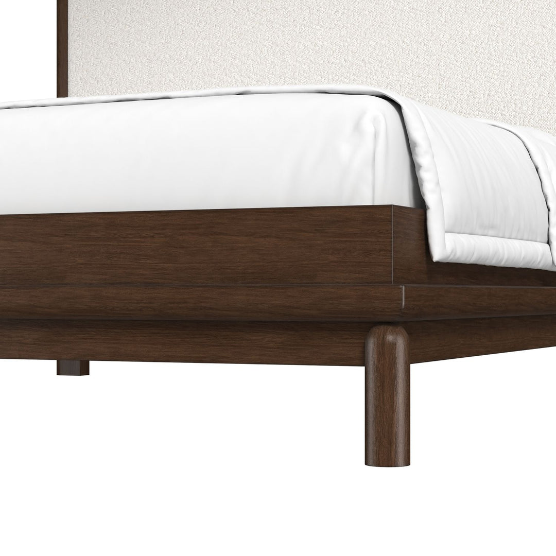 Verge King Upholstered Bed — Handcrafted Walnut