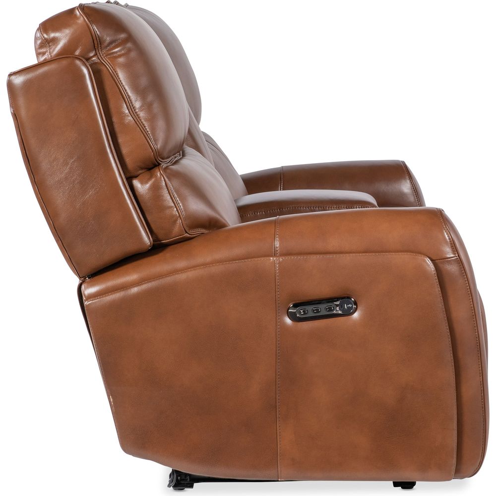 Crosby Zero Gravity Power Console Loveseat with Power Headrest and Lumbar - Brown