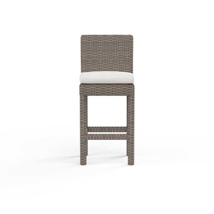 Outdoor Bar Stools Coronado Barstool in Canvas Flax w/ Self Welt