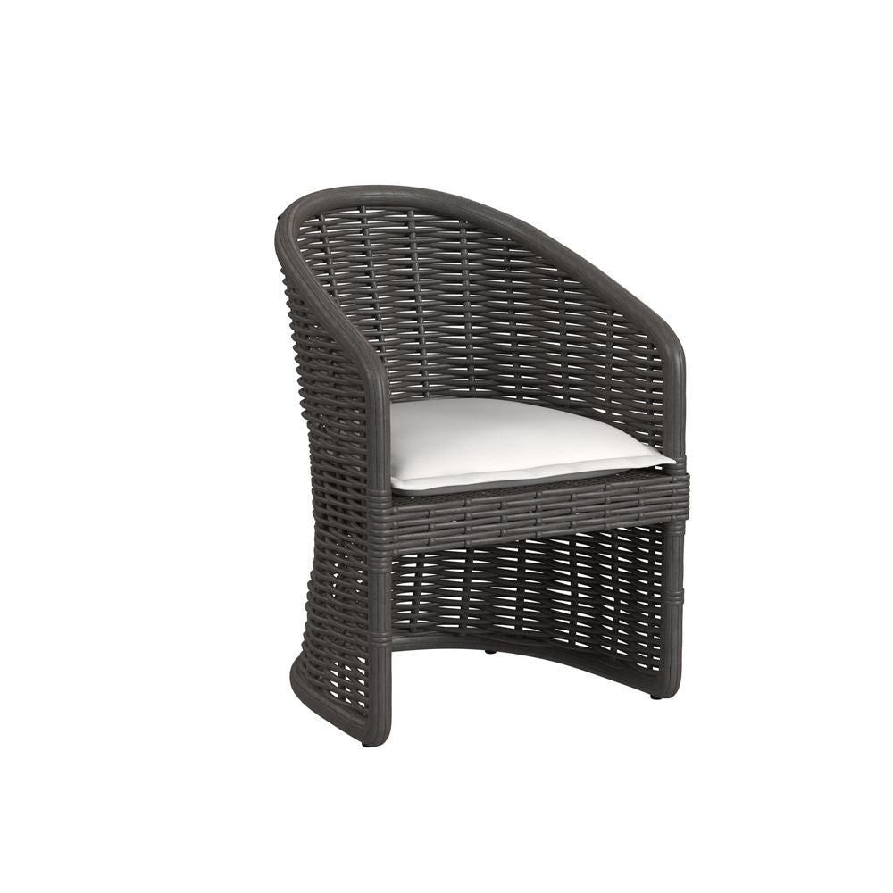 Outdoor Dining Chairs Cabo Dining Chair in Soothe Pearl w/ Flange Welt