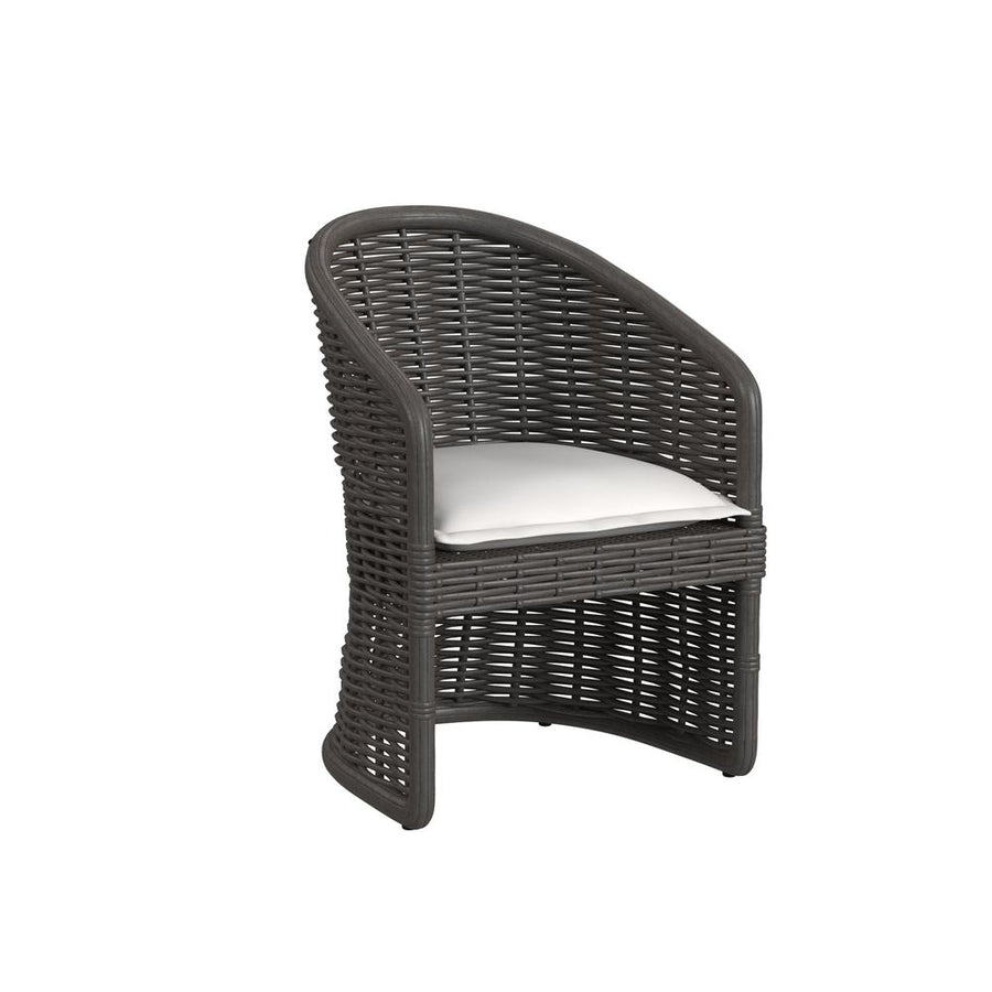 Outdoor Dining Chairs Cabo Dining Chair in Soothe Pearl w/ Flange Welt