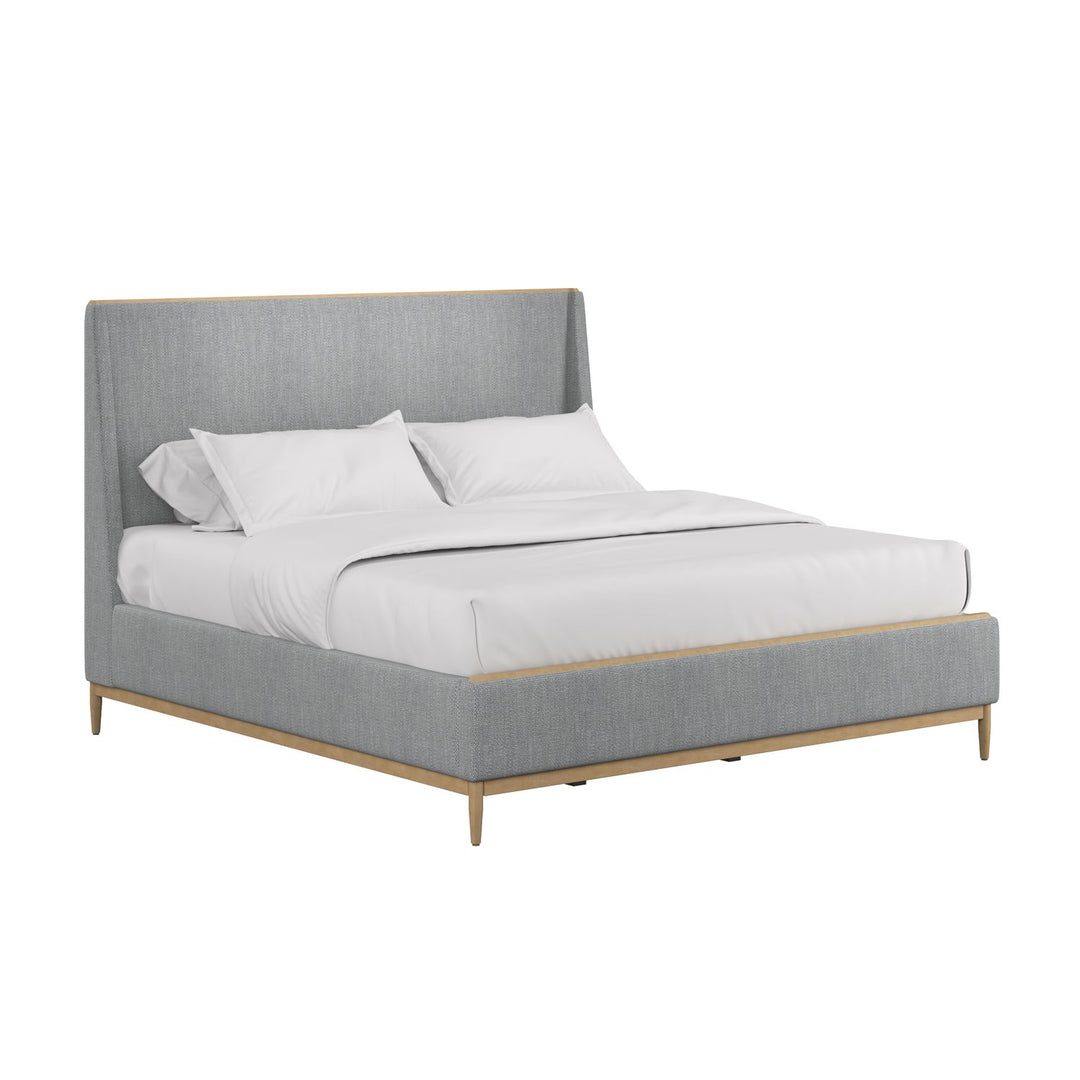 Loft King Upholstered Bed — Natural Maple