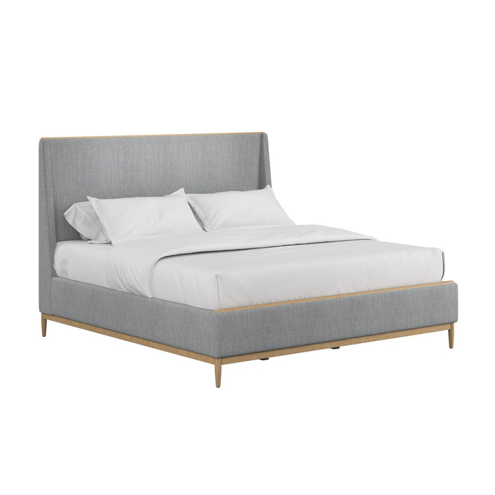 Loft King Upholstered Bed — Natural Maple