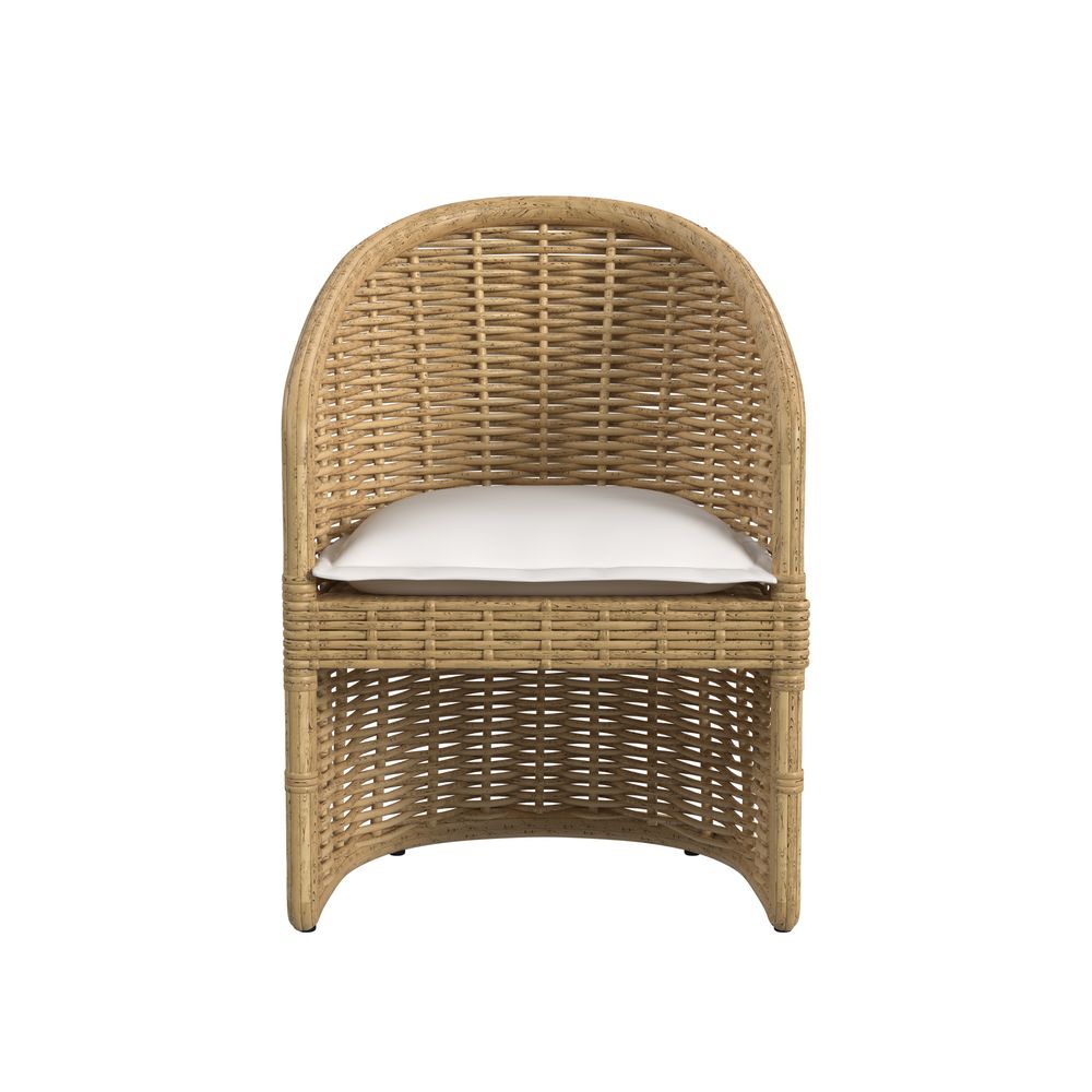 Outdoor Dining Chairs Playa Dining Chair in Soothe Pearl w/ Flange Welt