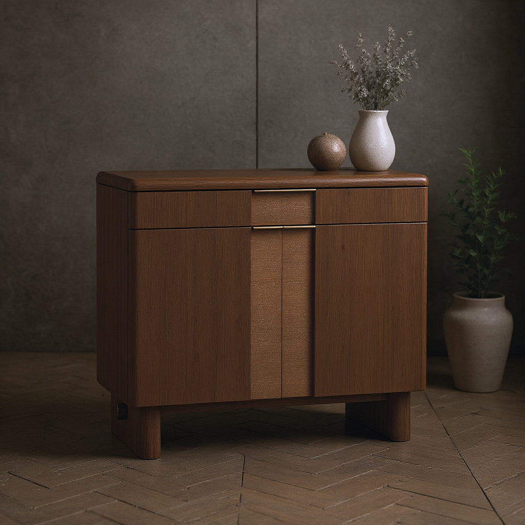 Verge Accent Door Chest — Handcrafted Walnut