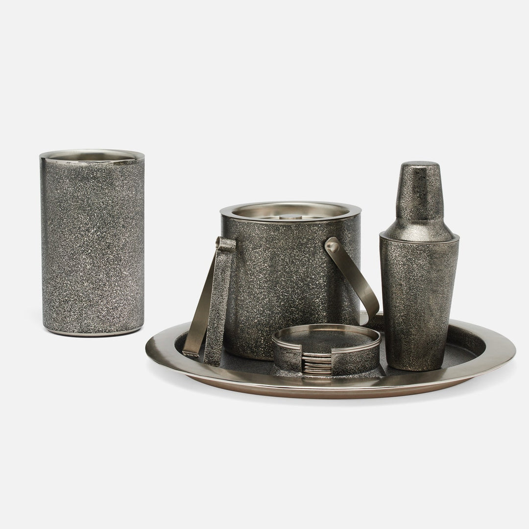 Zaxton Pewter Tray Round Acid Etching