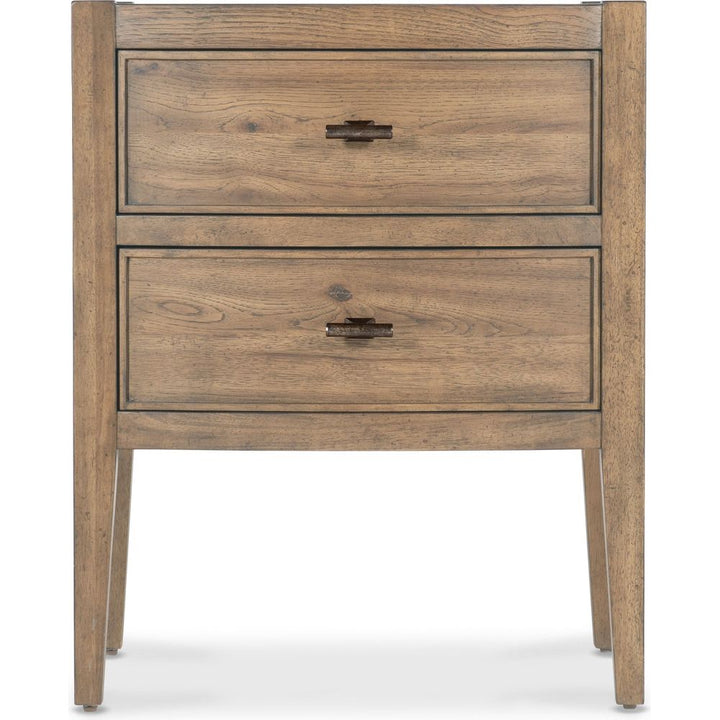 Nightstands Vineyard Row Two Drawer Nightstand - Light Wood