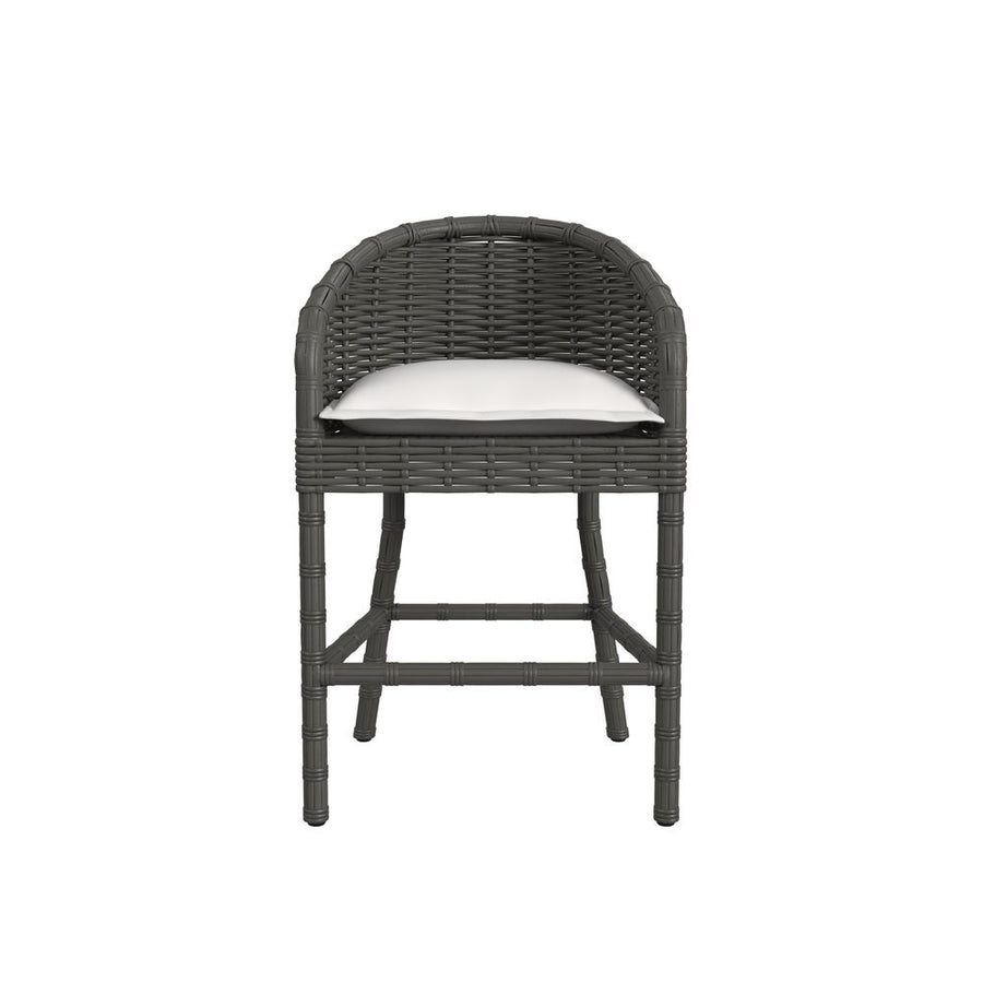 Outdoor Bar & Counter Stools Cabo Counter Stool in Soothe Pearl w/ Flange Welt