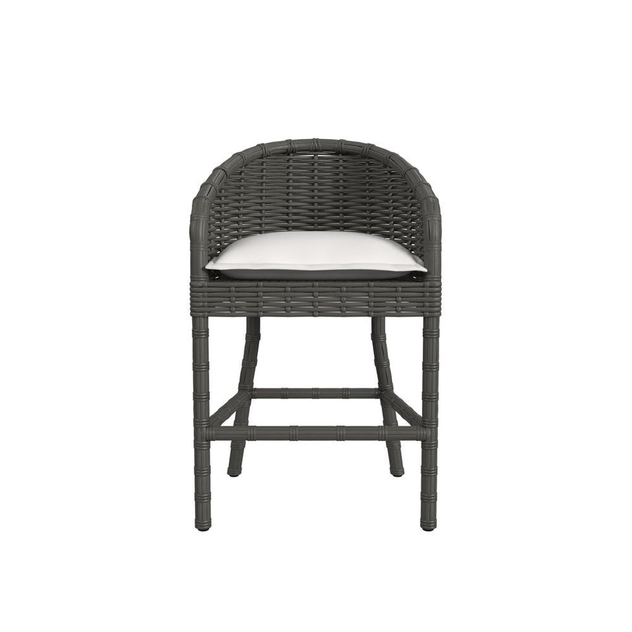 Outdoor Bar & Counter Stools Cabo Counter Stool in Soothe Pearl w/ Flange Welt
