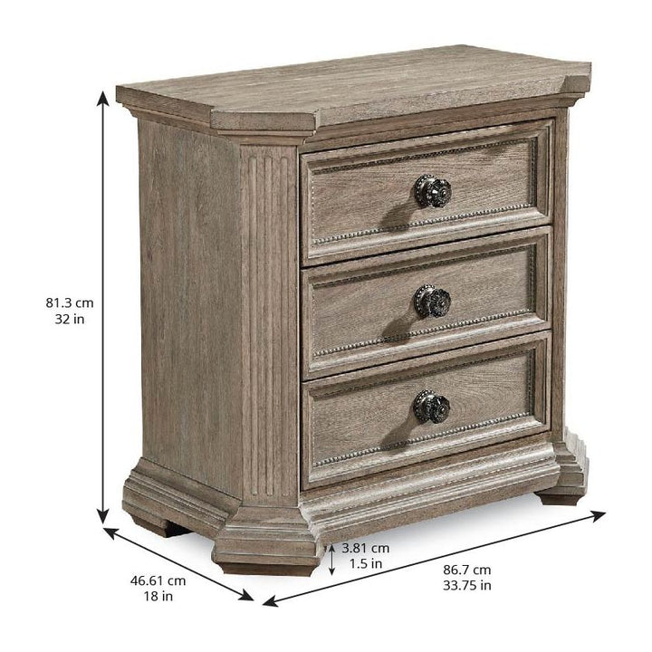 Arch Salvage Cady Nightstand - Brown, Grey