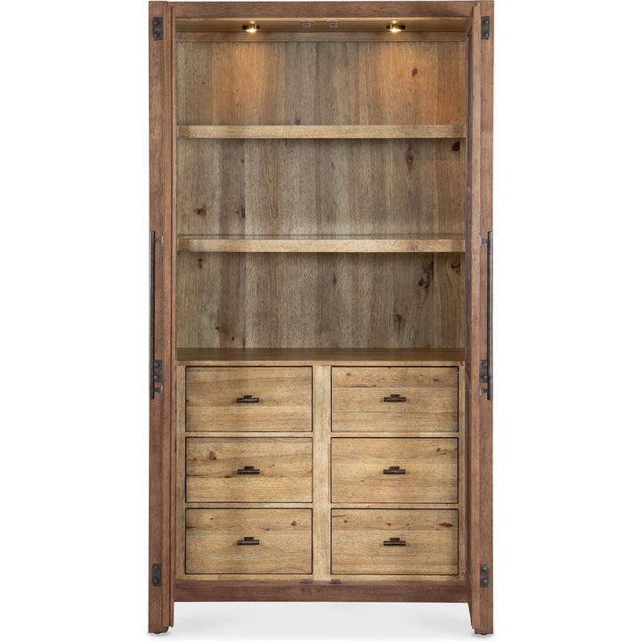 Cabinets & Curios Vineyard Row Display Cabinet - Dark Wood
