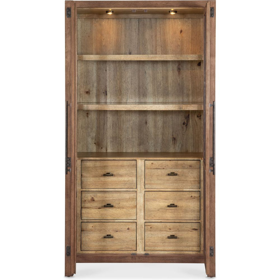 Cabinets & Curios Vineyard Row Display Cabinet - Dark Wood