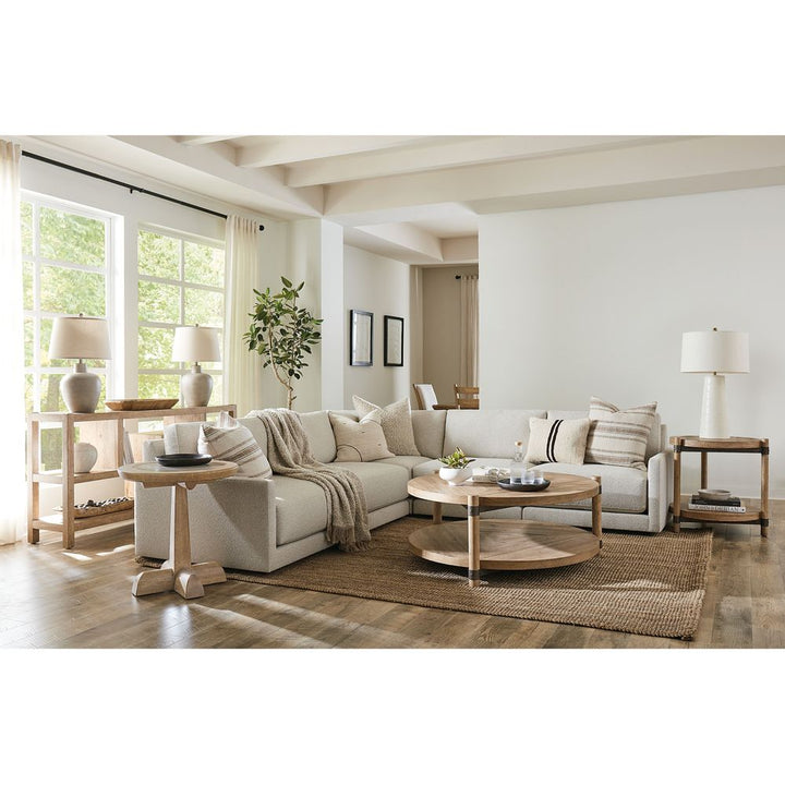 Coffee Tables Vineyard Row Round Cocktail Table - Light Wood