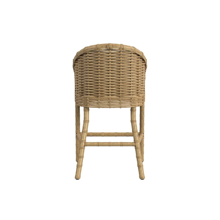 Outdoor Bar & Counter Stools Playa Counter Stool in Soothe Pearl w/ Flange Welt