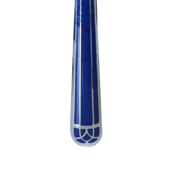 Silver-Plated Standard Dinner Knife Talisman Marbled Blue Serving Utensil