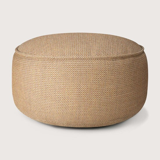 Donut Outdoor Pouf - Marsala check, 31.5 in view