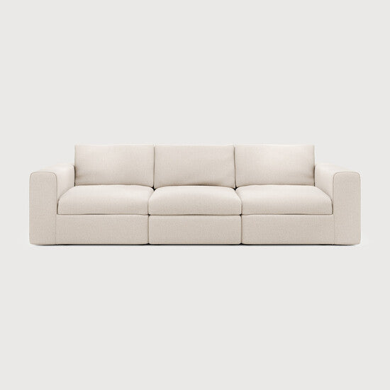 Mellow Modular Sofa Set - Center & End Seats With Footstool - No lounger view