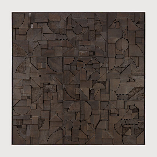 Bricks Wall Art - Dark Brown, 39.5 x 39.5 in view