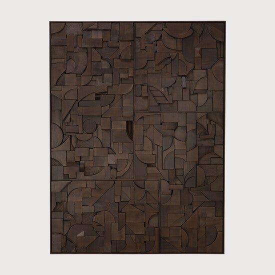 Bricks Wall Art - Dark Brown, 47.5 x 35.5 in view