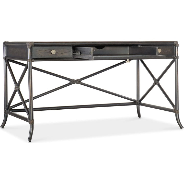 Desks Retreat Pole Rattan Writing Desk - Dark Wood